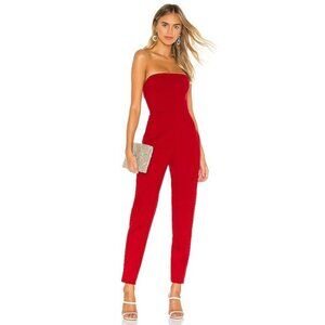 Susana Monaco Strap Back Tube Jumpsuit Red Medium
